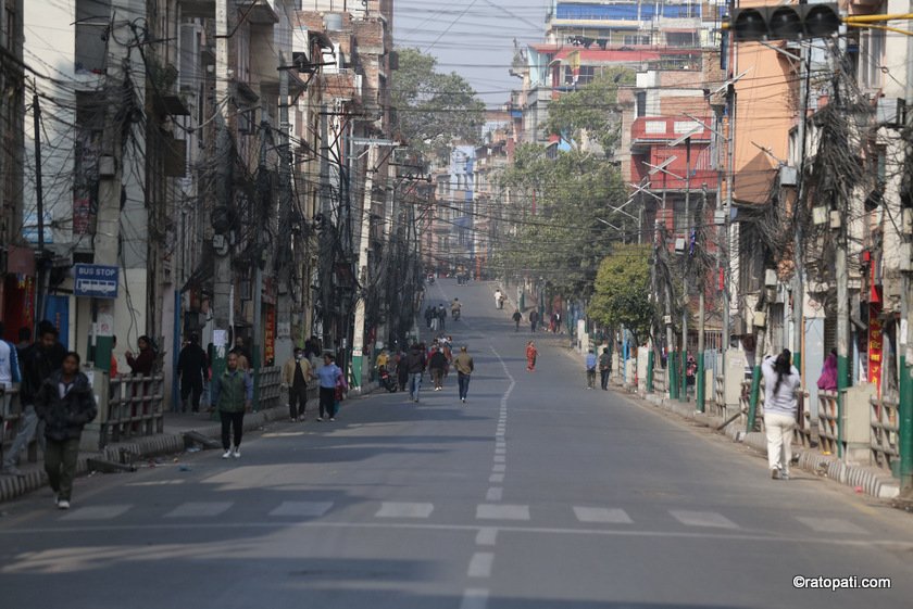 Kathamndu Road in Election Day (1)