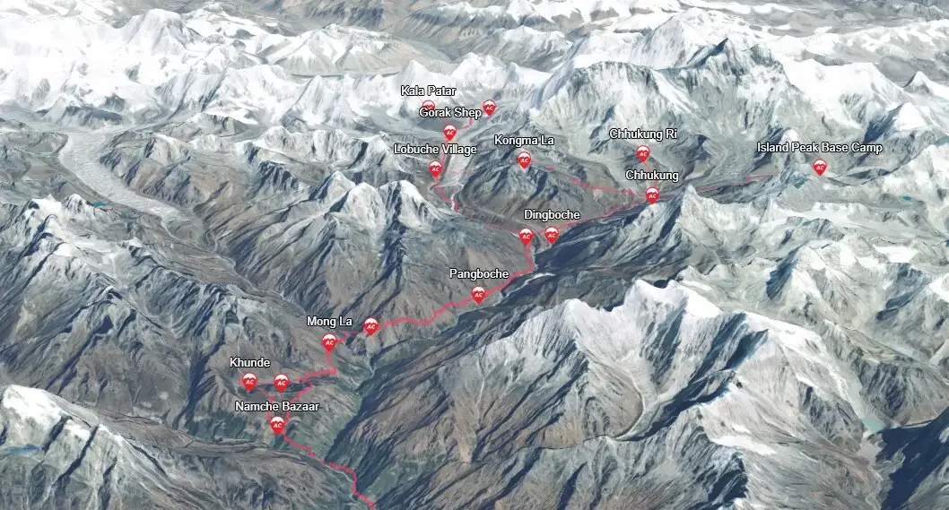 Khumbu-Trek-Map