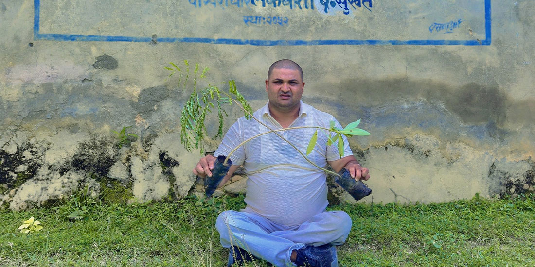 पोलियोको शिकार भएका किरणकिशोरको ‘हरित क्रान्ति’