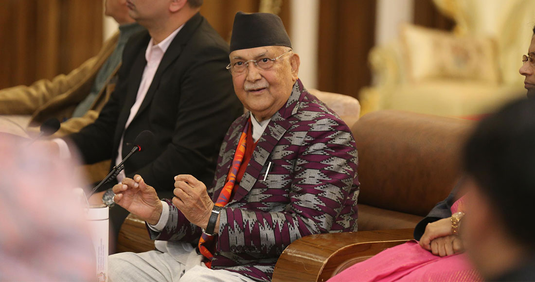  सम्पादकहरू भेला गरेर ओलीले दिएका ३ सन्देश