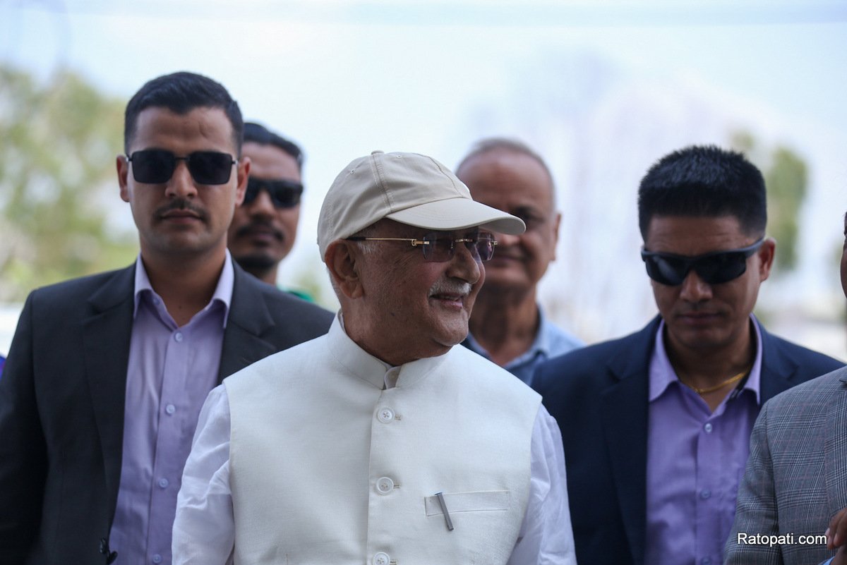 KP Sharma Oli Visits Party Office Amidst Leaders' Countrywide Tour