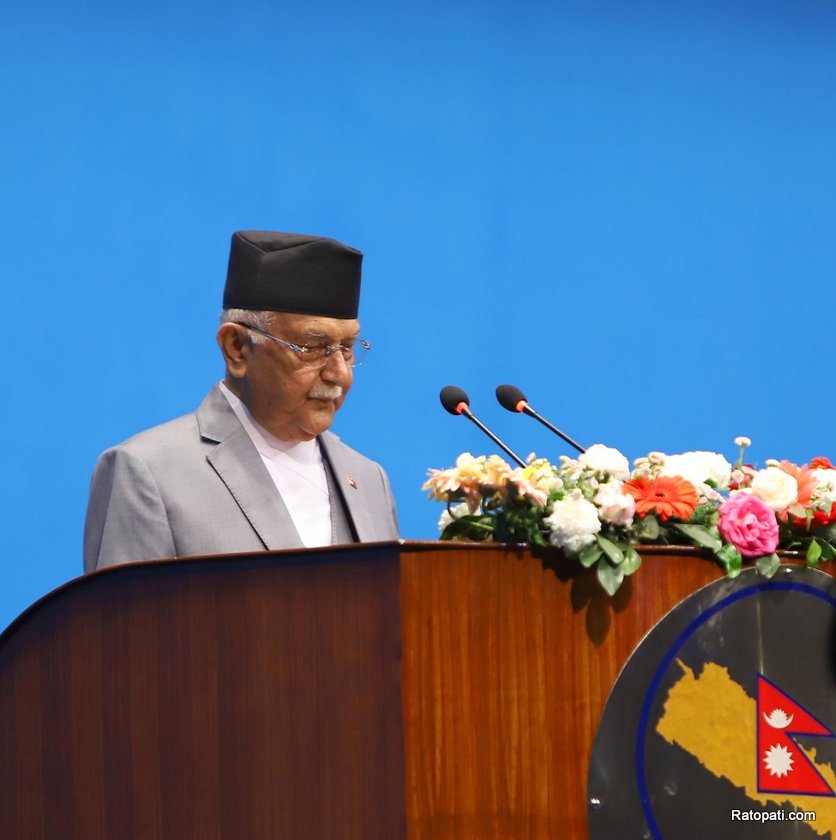 प्रधानमन्त्रीले प्रतिनिधिसभामा पेस गरे राष्ट्रपतिको सम्बोधन