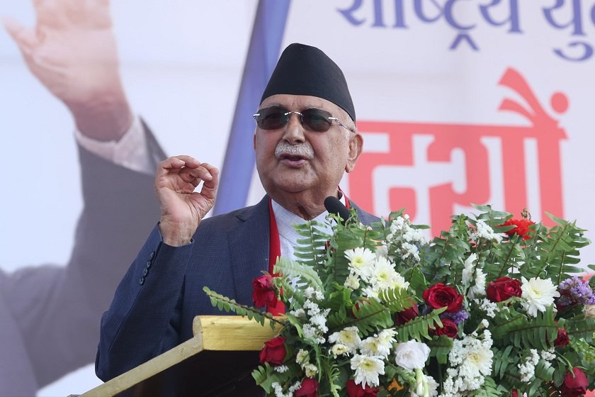 प्रतिगमनकाे कुचेष्टा रोक्ने अभियानको अग्रभागमा एमाले रहन्छ : प्रधानमन्त्री