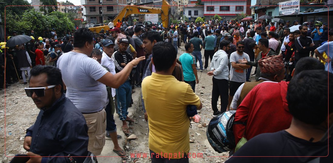 कपन सात तलेदेखि फैकासम्म नाँपजाँच सुरु, तत्काल डोजर नचल्ने