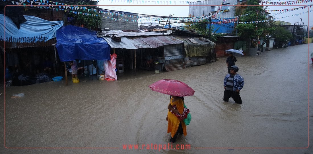 वर्षाले कुलेश्वर क्षेत्र डुबानमा, तस्बिरहरु