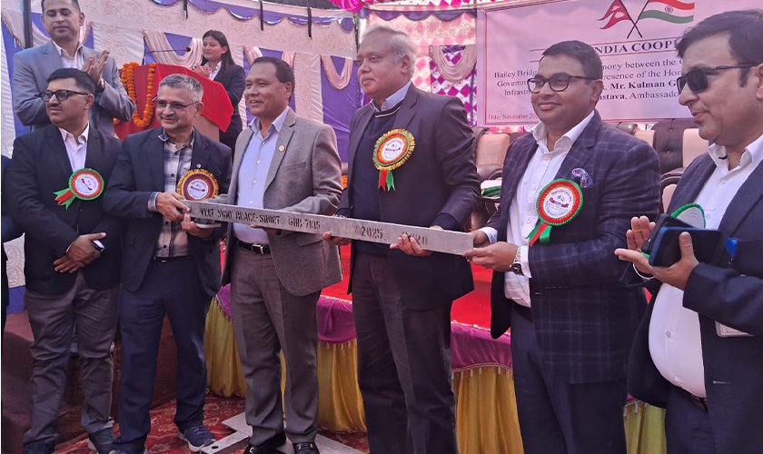  भारतद्वारा नेपाललाई ७० मिटर लामो मोड्युलर पुल हस्तान्तरण