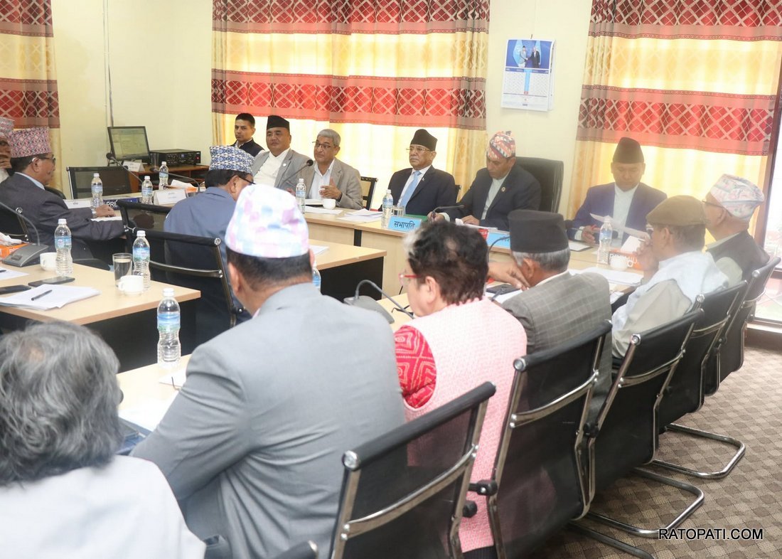   राज्य व्यवस्था तथा सुशासन समितिको बैठकमा प्रचण्ड र लेखक