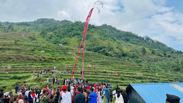 म्याग्दीमा भूमेपूजापछि ‘लिङ्गो जुधाउने’ अनौठो परम्परा