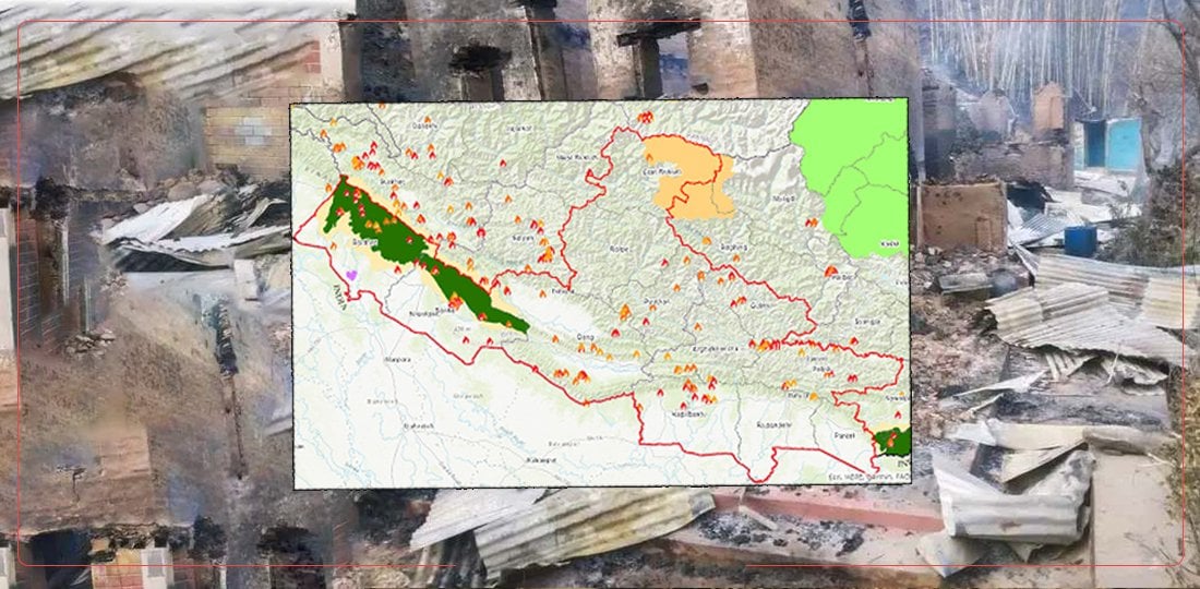 लुम्बिनी प्रदेशमा ३२७ आगलागीका घटना : कुन जिल्लामा कति ?