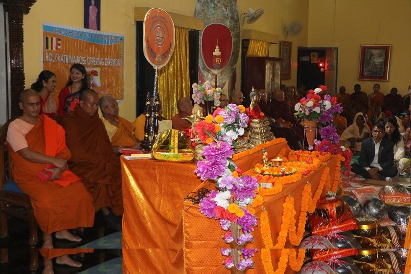 लुम्बिनीमा ‘कथिन चिवर दान’ उत्सव
