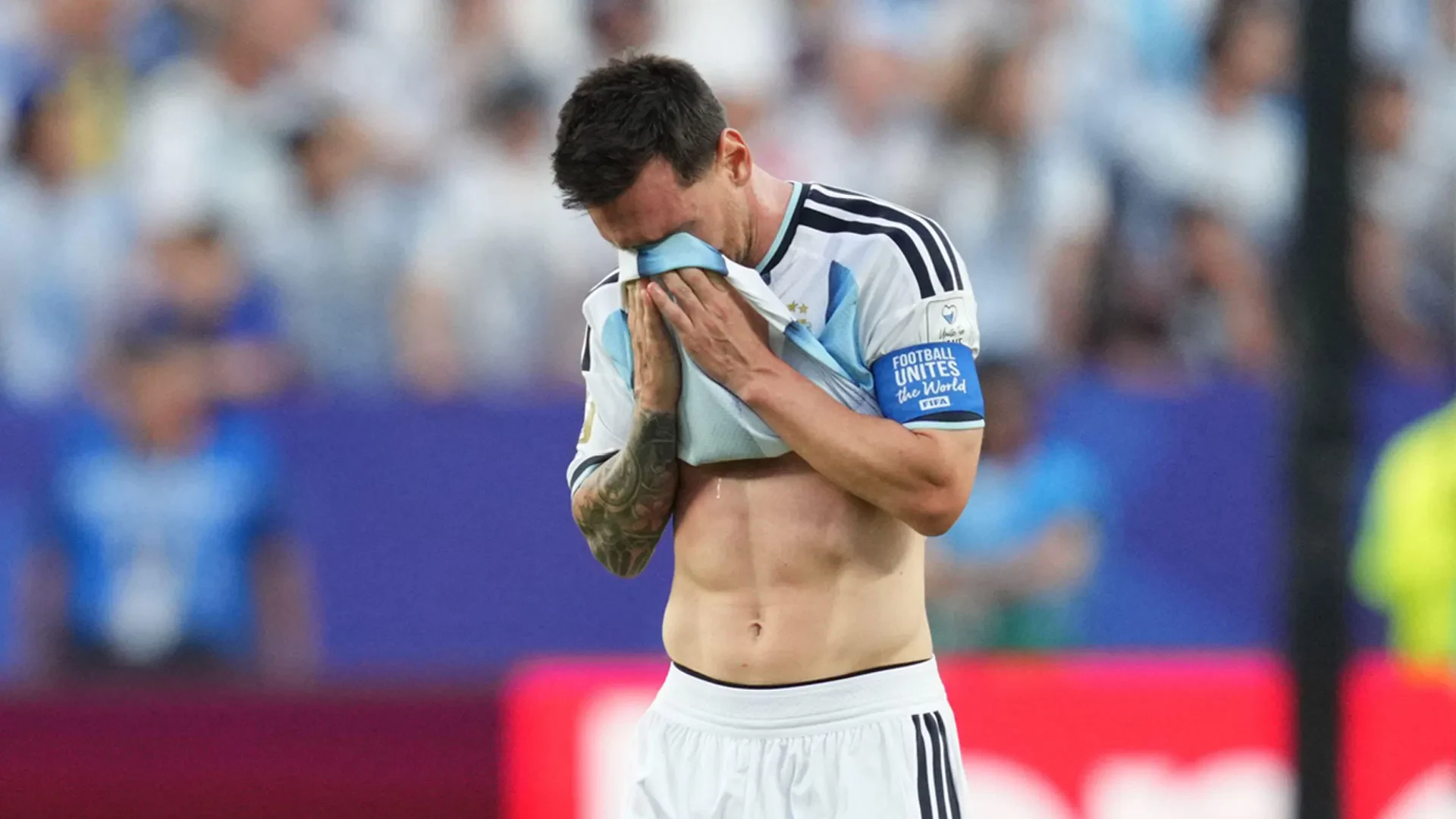 Lionel Messi Cries After Scoring First Goal in World Cup Match Against Algeria