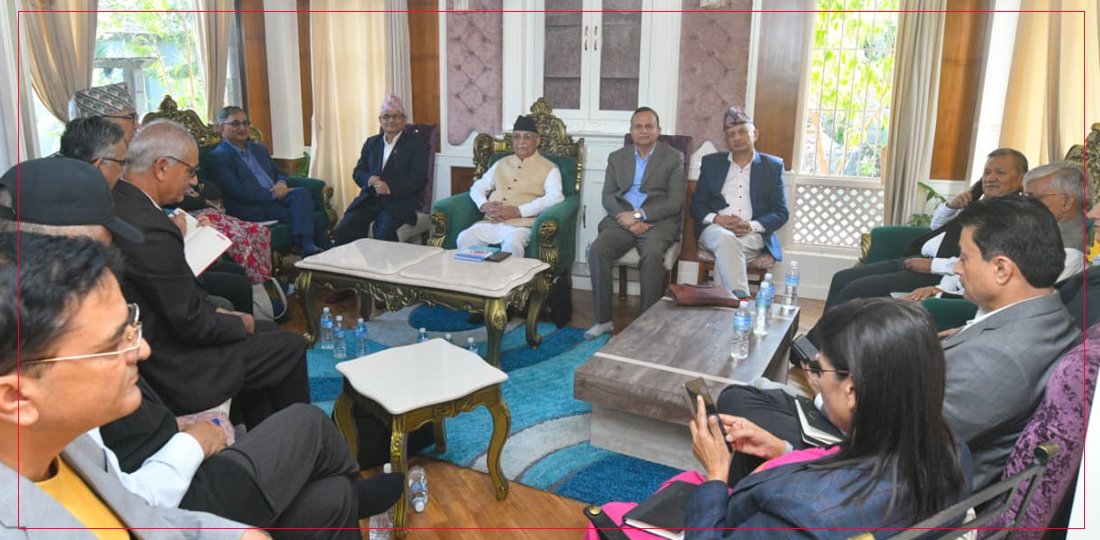   एमाले सचिवालय बैठकमा मागियाे केपी ओलीको राजीनामा