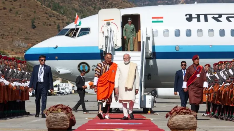   भारतीय प्रधानमन्त्री मोदी दुई दिने भुटान भ्रमणमा