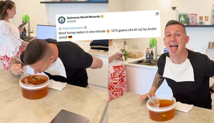 German Youth Sets World Record for Eating Most Honey in One Minute