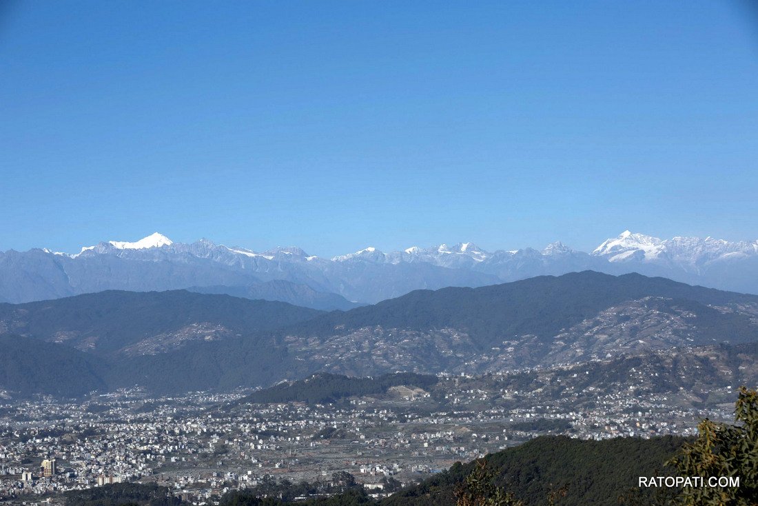 Mountain seen from ktm valley_Nepal photo library1