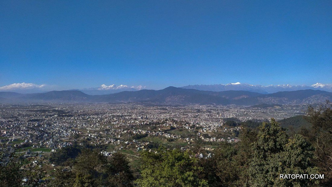 Mountain seen from ktm valley_Nepal photo library3