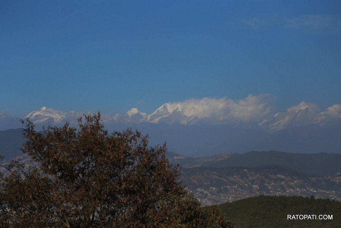 Mountain seen from ktm valley_Nepal photo library5