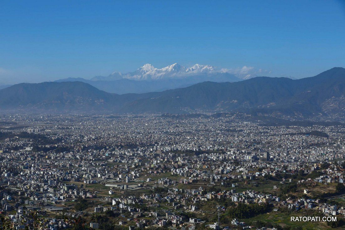 Mountain seen from ktm valley_Nepal photo library7