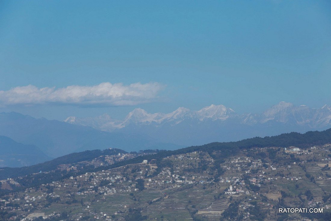 Mountain seen from ktm valley_Nepal photo library8