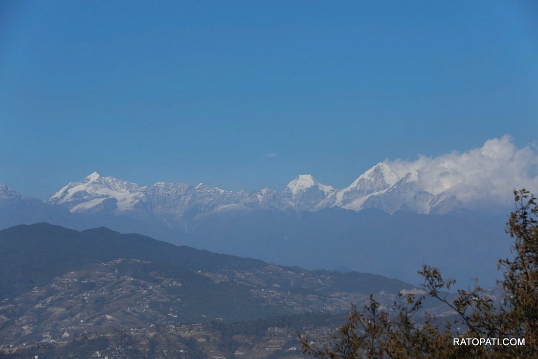 Mountain seen from ktm valley_Nepal photo library9