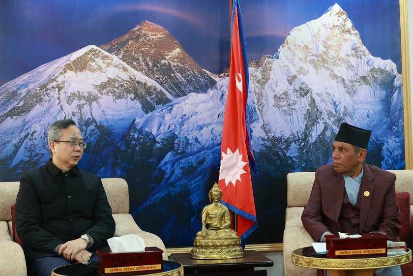 राष्ट्रियसभा अध्यक्षसँग चिनियाँ राजदूतको बिदाइ भेट