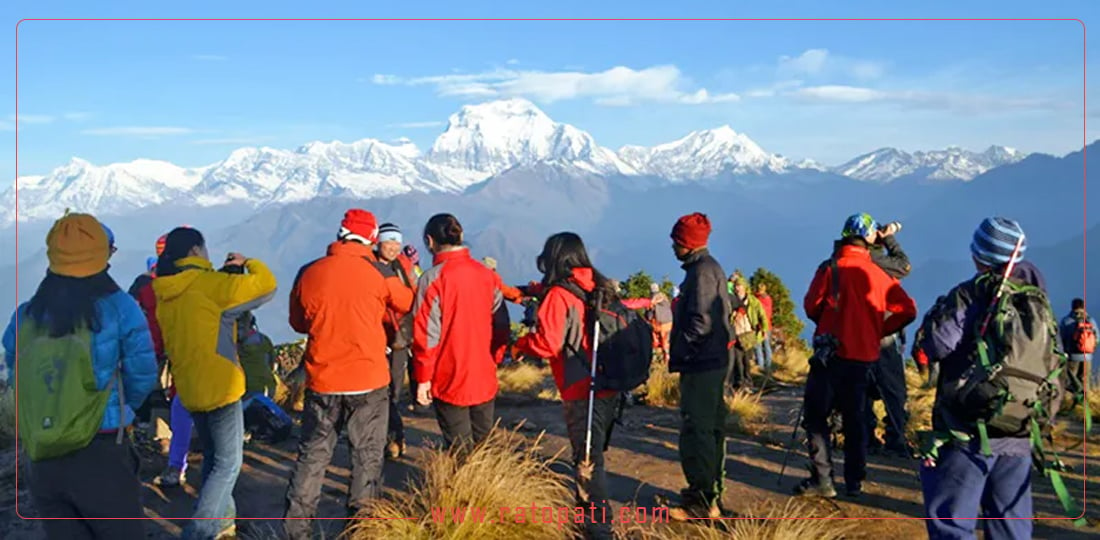नेपाल घुम्न विदेशी पर्यटकको ओइरो, दुई महिनामै भित्रिए १ लाख ७६ हजार