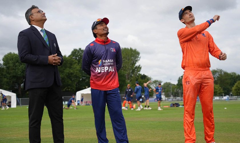 Nepal All Out for 157 Against Netherlands in ICC Cricket World Cup League-2