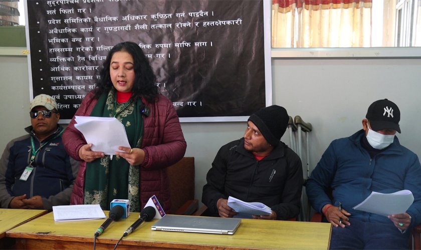   राष्ट्रिय अपाङ्ग महासंघका अध्यक्षविरुद्ध आन्दोलन गर्ने पदाधिकारीहरुको चेतावनी