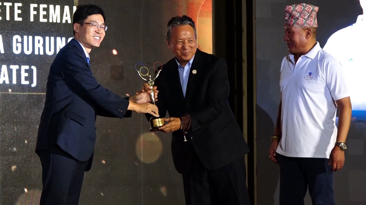 Erika Gurung and Vijay Sinjali Honored as NOC Award 2082 Best Athletes
