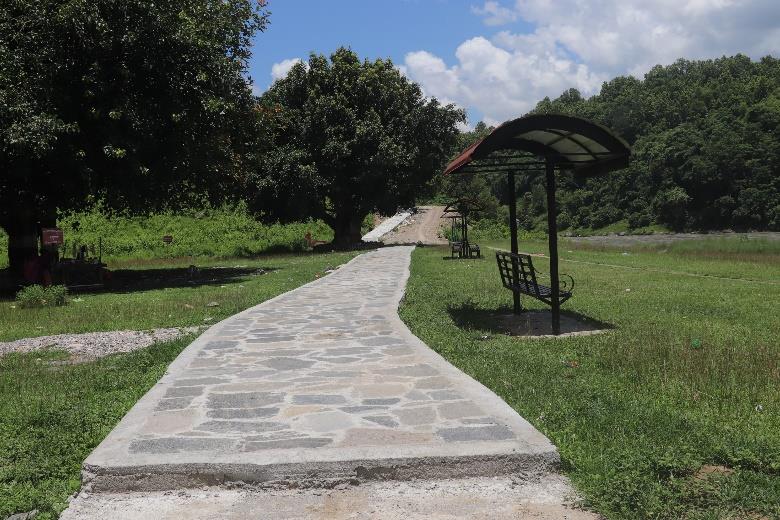 Pathway Construction Begins Along Kaligandaki River Bank in Nawalparasi