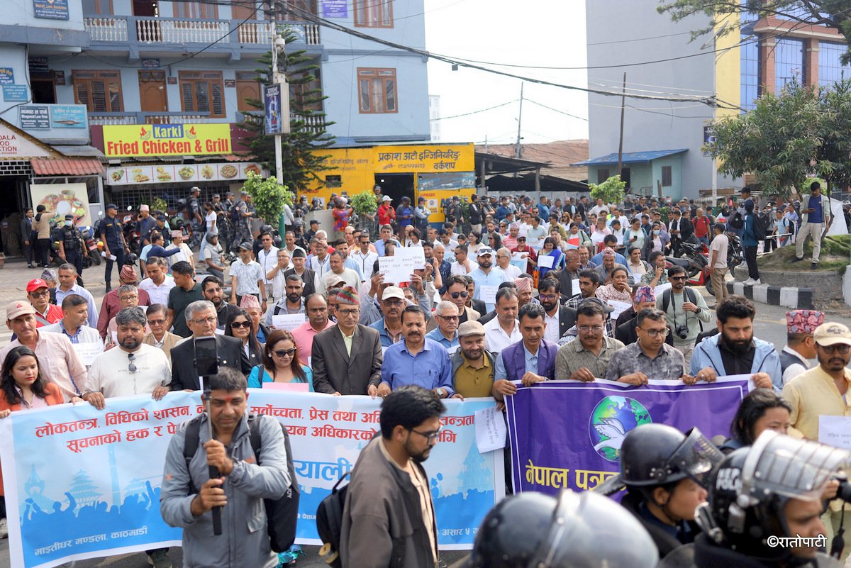 तस्बिरमा हेर्नुहोस्, पेसागत सञ्जालको ऐक्यबद्धता ऱ्याली