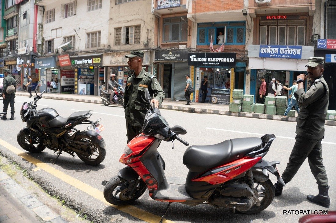 Kathmandu Metropolitan Police Returns to Field Operations, Clears New Road Parking