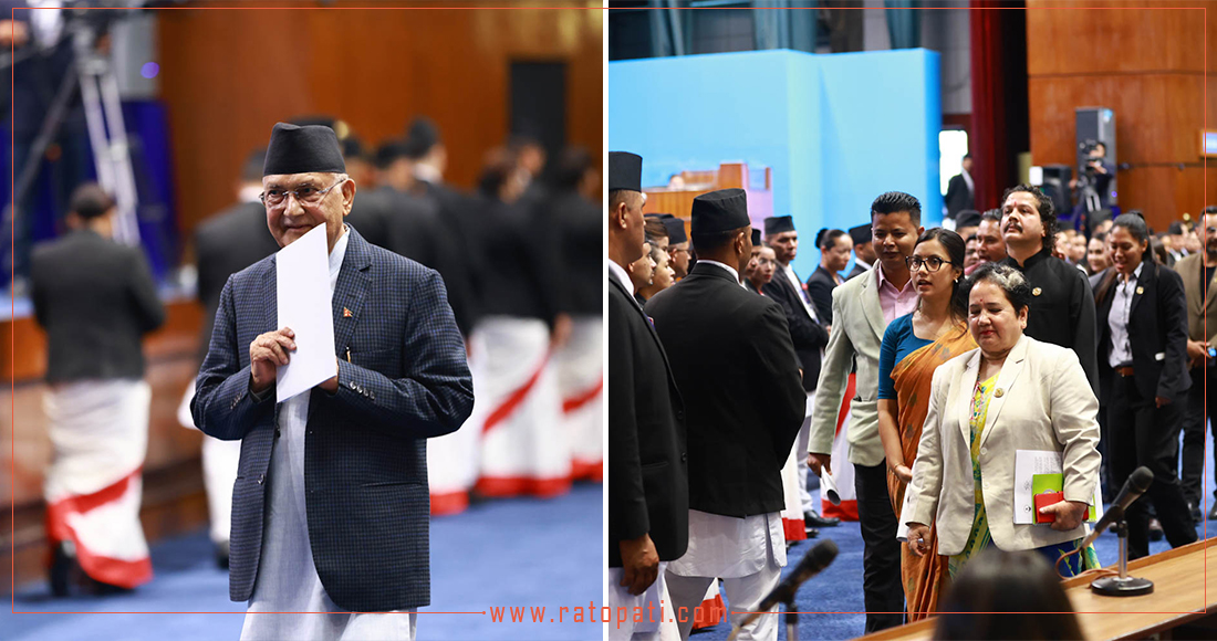   तस्बिरमा संसद् बैठक :  प्रधानमन्त्रीको सम्बोधन, रास्वपाको बहिस्कार