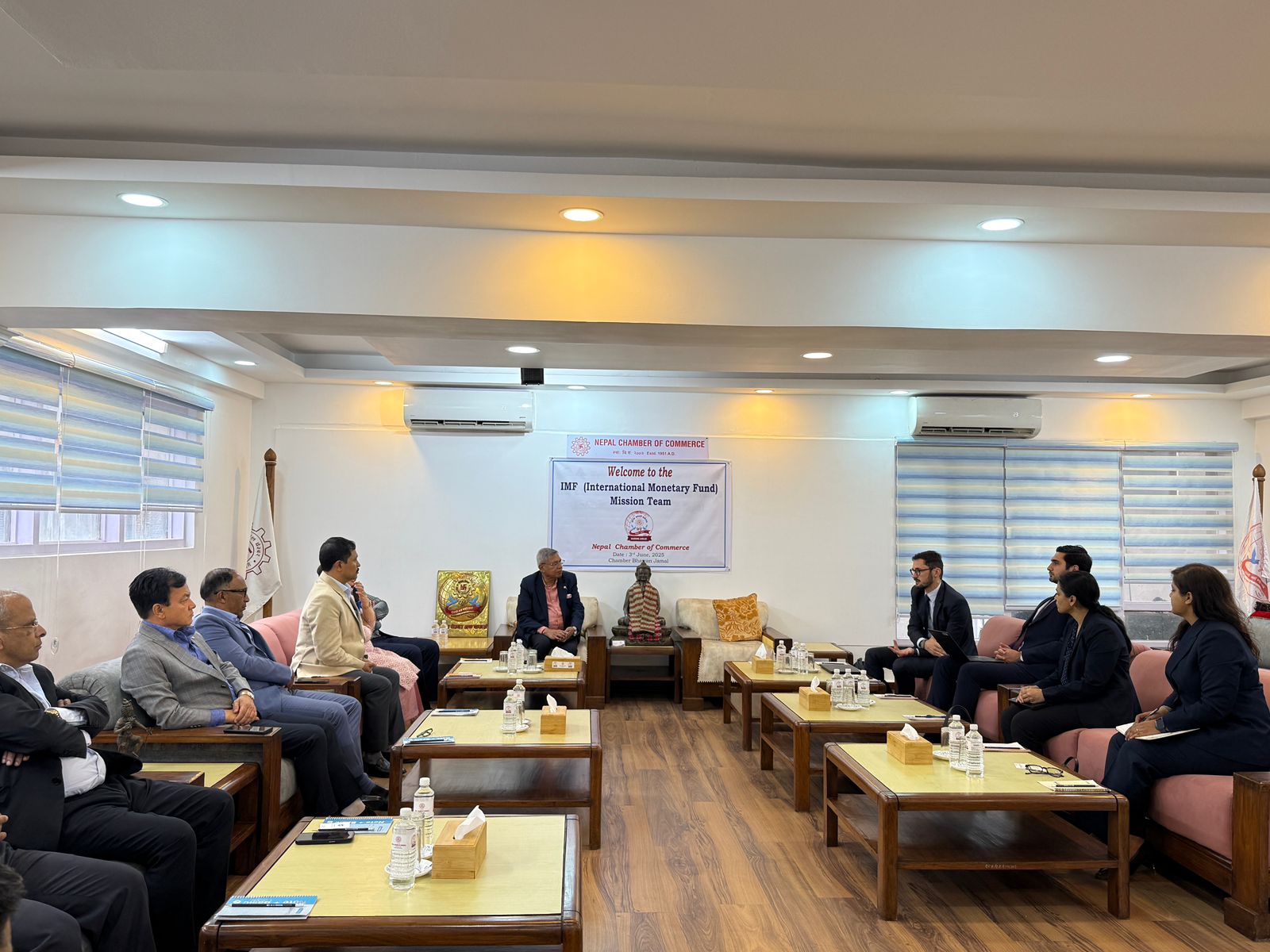 चेम्बर र आईएमएफका प्रतिनिधिबिच नेपालको आर्थिक अवस्थाबारे छलफल