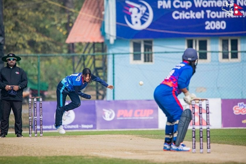 प्रधानमन्त्री कप महिला राष्ट्रिय क्रिकेट : कोशी प्रदेशले सजिलै हरायो बागमती प्रदेशलाई