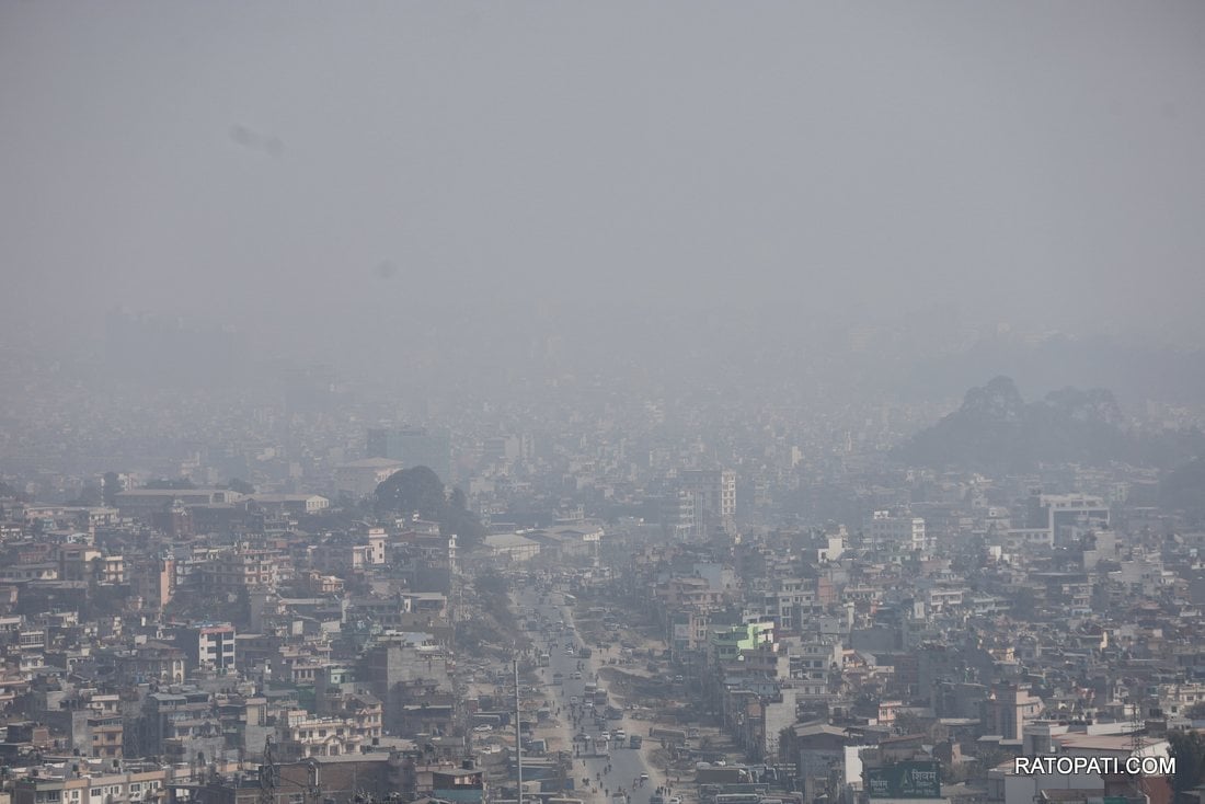 काठमाडौँमा फेरि वायु प्रदूषण बढ्यो, बन्यो विश्वकै सबैभन्दा धेरै प्रदूषित सहर