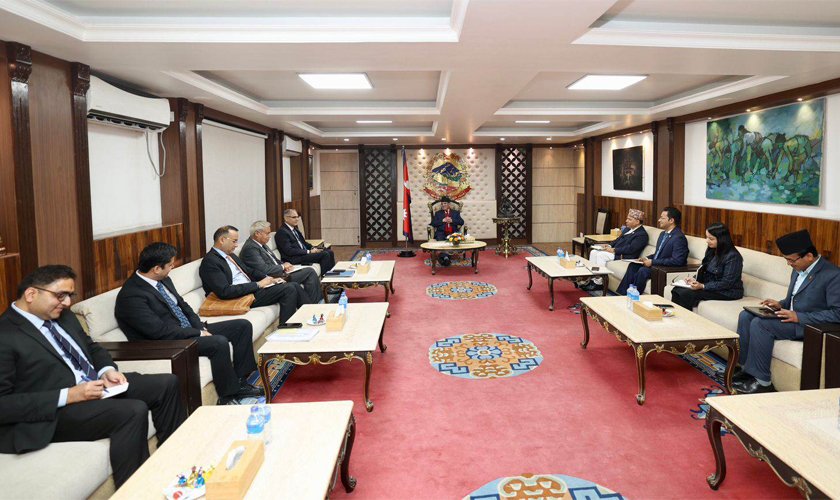   प्रधानमन्त्री प्रचण्ड र भारतीय विदेश सचिव क्वात्राबीच भेटभार्ता