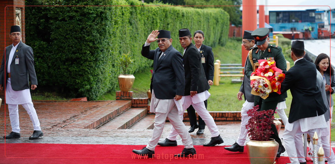 प्रधानमन्त्री प्रचण्ड  स्वदेश फिर्ता (तस्बिरहरू)