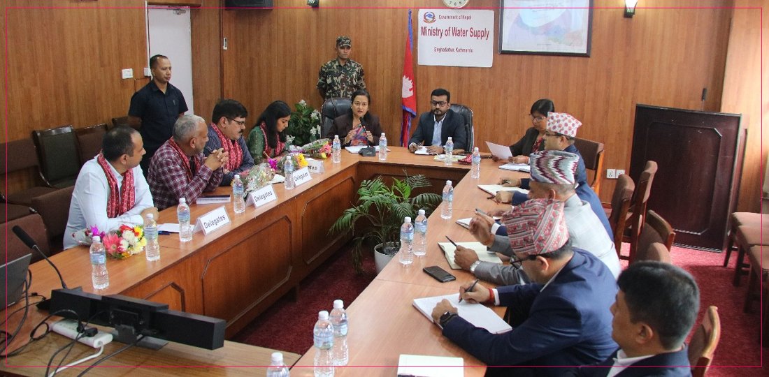   खानेपानीमन्त्री र भारतीय विज्ञ टोलीहरूबिच खानेपानी समस्या समाधानका विषयमा छलफल