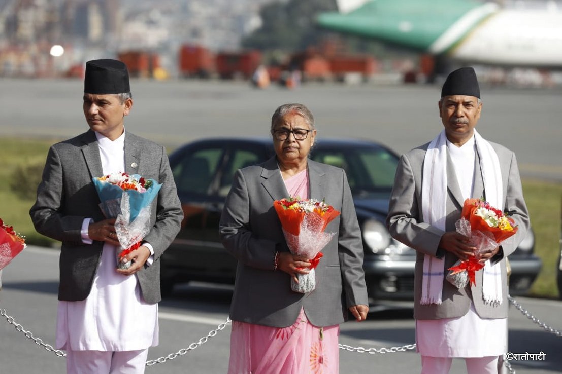 President Ramchandar Poudel Departure to Qatar_-300