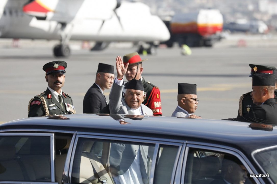 President Ramchandar Poudel Departure to Qatar_-301