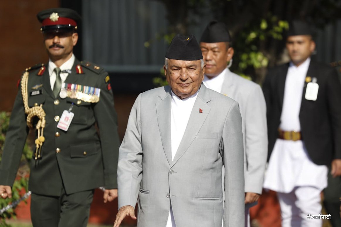 President Ramchandar Poudel Departure to Qatar_-302