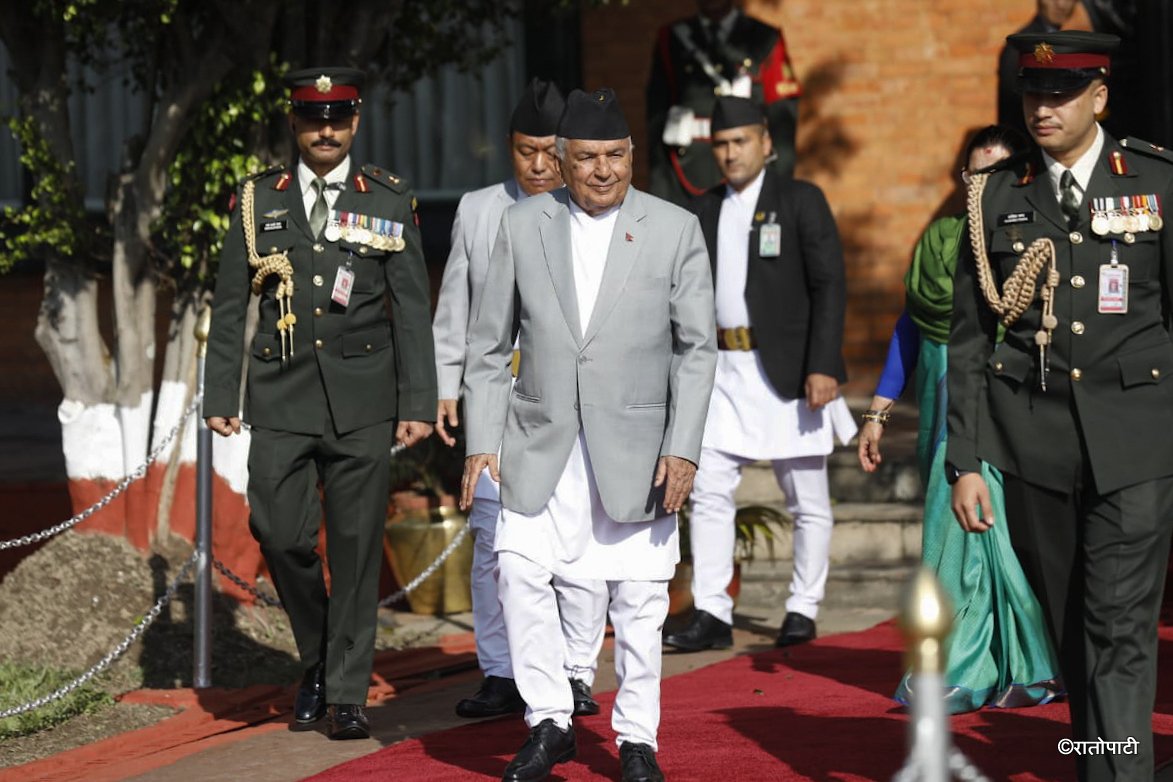 President Ramchandar Poudel Departure to Qatar_-303