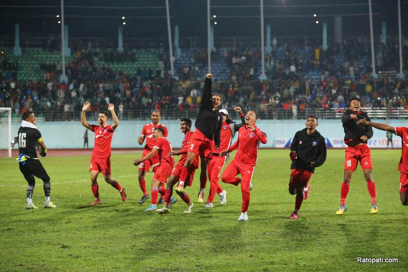नेपालले जित्यो प्रधानमन्त्री कप त्रिदेशीय फुटबलको उपाधि (फोटोफिचर)