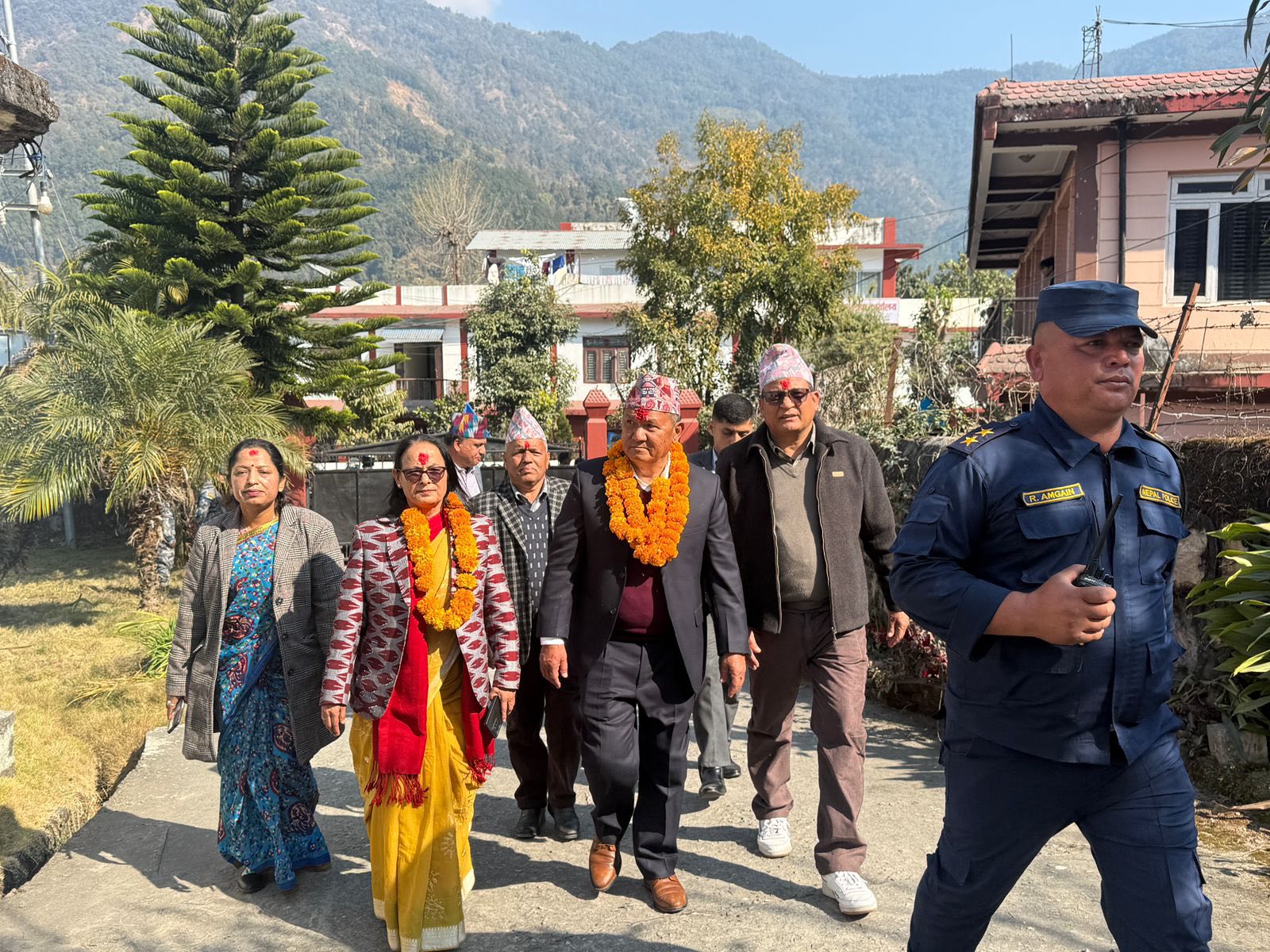 CPN-UML Candidate Prithvi Subba Gurung Launches Campaign Appeal for Lamjung Election