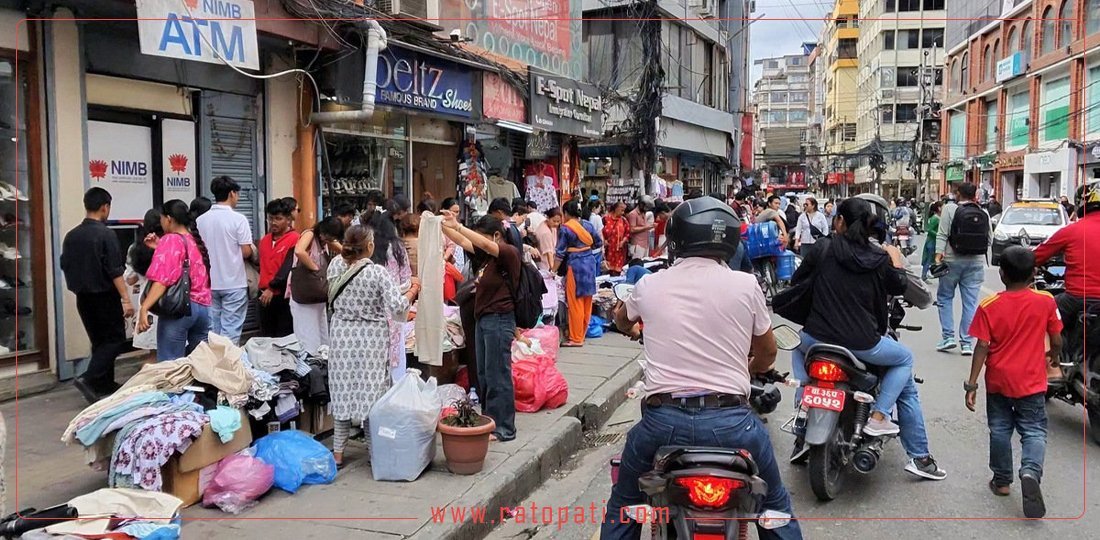 Footpath Business Resumes as Kathmandu Metropolitan Police Scale Back Operations After Self-Immolation Incident