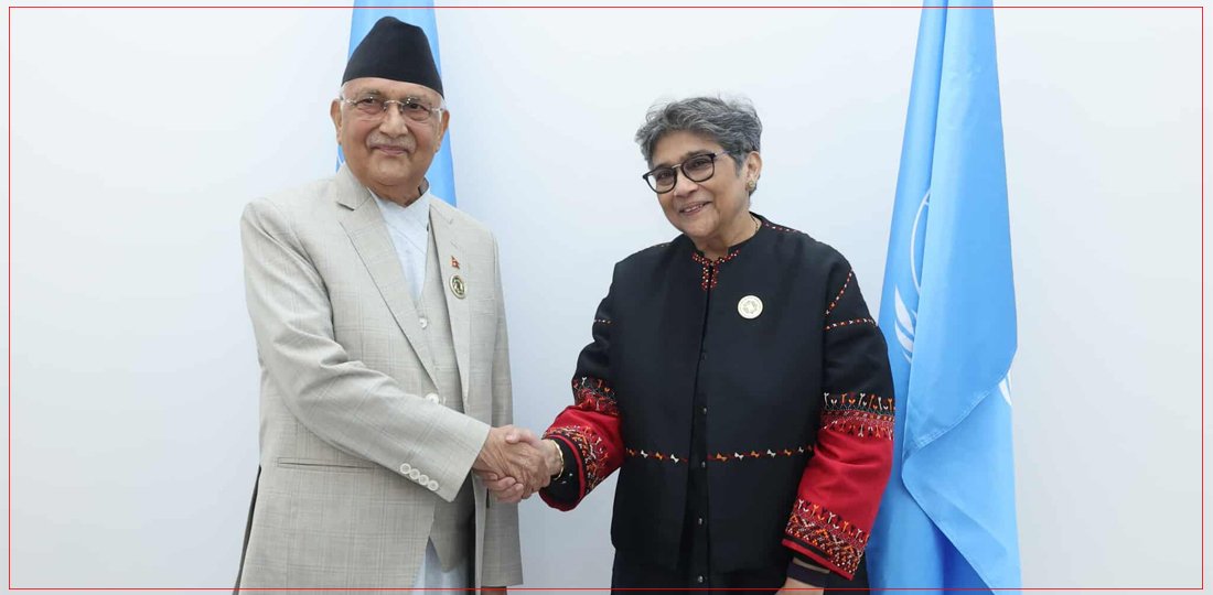   प्रधानमन्त्री ओली र विकासशील मुलुकका लागि उच्च प्रतिनिधि फातिमाबिच भेटवार्ता