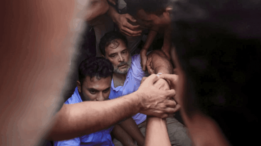 प्रधानमन्त्री निवास घेराउ गर्न खोज्दा पक्राउ परेका राहुल गान्धी रिहा