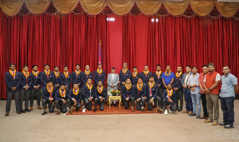   राष्ट्रपति पौडेलद्वारा क्रिकेट टोलीलाई शुभकामना