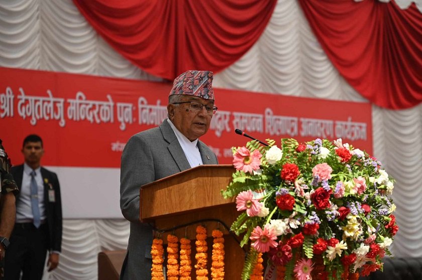   पूर्खाको मेहनत र परिश्रमको चिनो सम्पदाको संरक्षण हाम्रो साझा दायित्व : राष्ट्रपति पौडेल